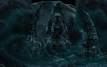 Abandoned Temple, H.R. Giger HD wallpaper