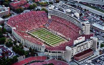 Memorial stadium, Sea of Red, Tom Osborne Field, Nebraska HD wallpaper