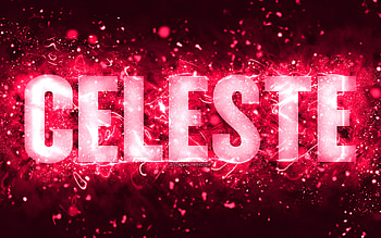 Happy Birtay Celeste, , pink neon lights, Celeste name, creative, Celeste Happy Birtay, Celeste Birtay, popular american female names, with Celeste name, Celeste HD wallpaper