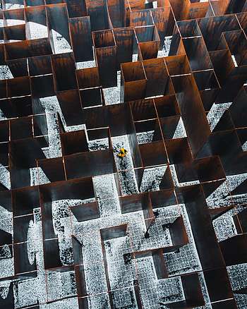 View From Above, Miscellanea, Miscellaneous, Human, Person, Loneliness, Maze HD phone wallpaper