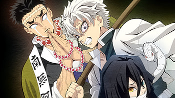 Gyomei, Sanemi, and Obanai, Anime, Demon Slayer: Kimetsu no Yaiba, Gyomei Himejima, Sanemi Shinazugawa, Obanai Iguro HD wallpaper