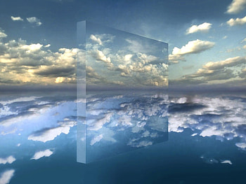 Dimensions, blue, white, pretty, clouds, beautiful, water, sun HD wallpaper