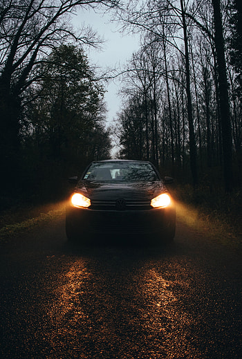 Volkswagen, Night, Cars, Lights, Car, Machine, Headlights HD phone wallpaper