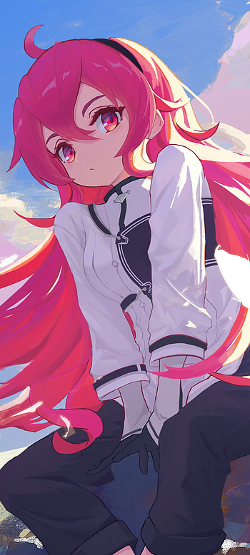 Mushoku Tensei, red, magenta, Eris Boreas Greyrat, girl, anime HD phone wallpaper
