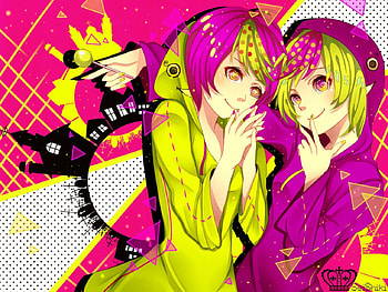 Anime, hoodie, green, vocaloid, lollipop HD wallpaper