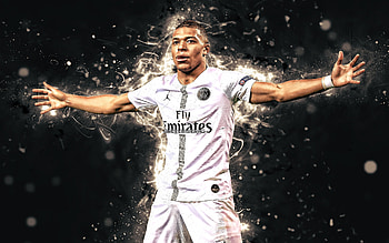 Kylian Mbappé, kylian mbappe, paris saint germain, football, soccer, french HD wallpaper