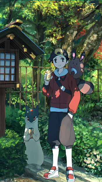 Ethan's Johto Walk — Pokémon HeartGold with Wooper, Sentret & Quilava, Pokemon, video game HD phone wallpaper