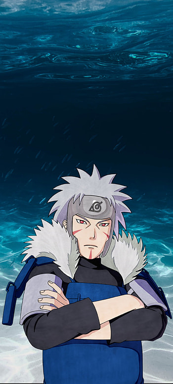 Tobirama Senju, naruto, art, blue, anime HD phone wallpaper