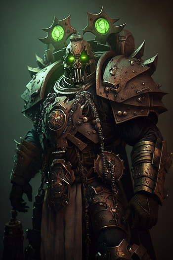 Nurgle Chaos Space Marine, AI Art, video game, Warhammer 40k HD phone wallpaper