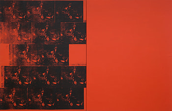 Orange Car Crash Fourteen Times, Andy Warhol HD wallpaper