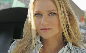 A J Cook, Celebrity, Actress, Blonde, Blue Eyes, Face HD wallpaper