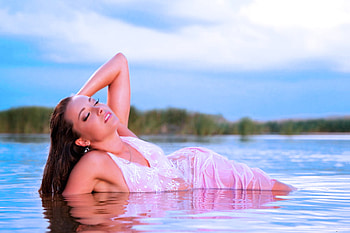 Bath, sexy, girl, model HD wallpaper
