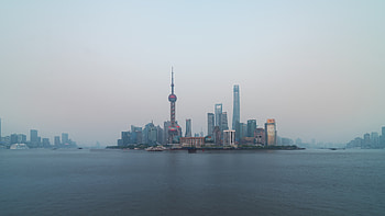 Shanghai Skyline, Time-lapse sequence, From day to night, Stock video footage HD wallpaper