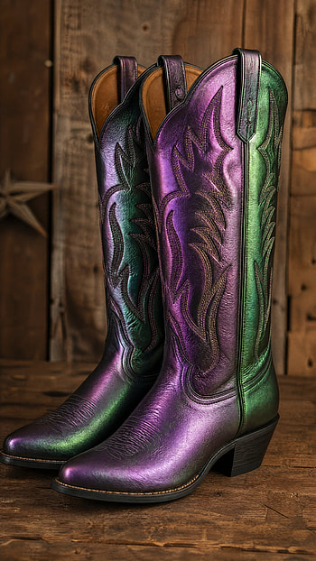 Iridescent Cowboy Boots — HD phone wallpaper
