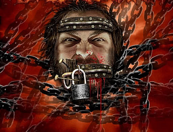 Convicted, screw, macabre, nail, dark, artwork, bolt, fantasy, abstract, chains, padlock HD wallpaper