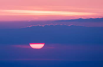 Setting Sun Behind Cloud , sunset, sun, clouds, nature HD wallpaper