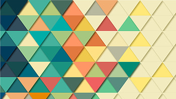 Colorful, triangles, abstract HD wallpaper