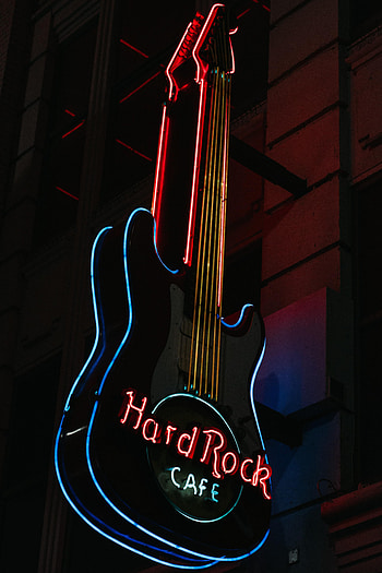 Words, Neon, Inscription, Hard Rock, Hardrock HD phone wallpaper