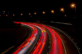 Night, Dark, Road, Turn, Illumination, Backlight, Long-Term Exposure HD wallpaper