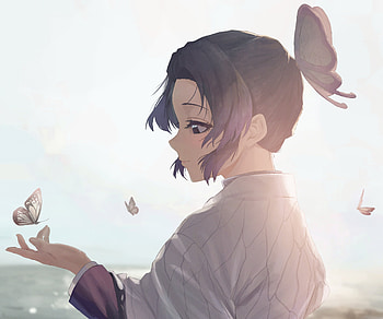 Shinobu Kochou, Shinobu Kochou, Anime, Demon Slayer: Kimetsu no Yaiba HD wallpaper