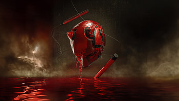 The Daredevil Mask 10k, daredevil, superheroes, artwork, artist, digital-art HD wallpaper