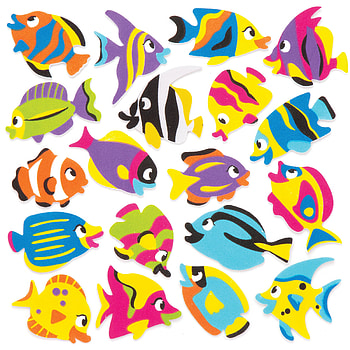Fun fish foam stickers, Tropical fish crafts, Creative fish-themed designs, Underwater adventures HD phone wallpaper