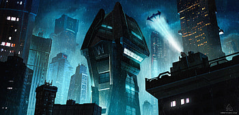 Wayne Tower , superheroes, artwork, behance HD wallpaper