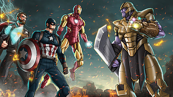 Three Vs One, iron-man, superheroes, digital-art, artwork HD wallpaper