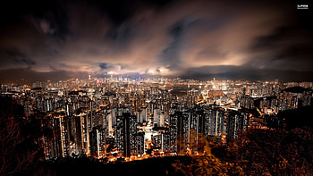 Hong Kong at night - World - HD wallpaper
