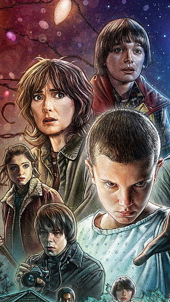 Stranger Things, Dizi, Friends Group HD phone wallpaper
