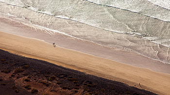 People, Nature, Beach, View From Above, Coast, Silhouettes HD wallpaper