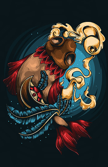 Water, Art, Fish, Seaweed, Algae, Underwater, Submarine HD phone wallpaper