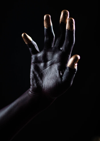 Dark, Hand, Paint, Palm, Fingers HD phone wallpaper