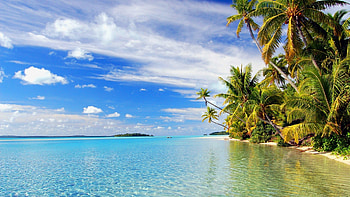 Lagoon Cook Islands, backgrounds, , Lagoon views HD wallpaper