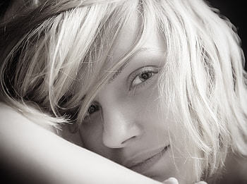 Beautiful, smile, sepia, woman, model HD wallpaper