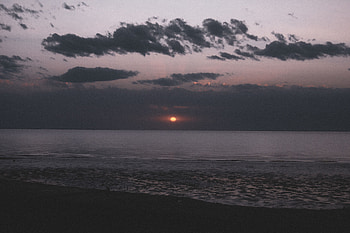 Nature, Sunset, Sea, Twilight, Beach, Dark, Dusk HD wallpaper