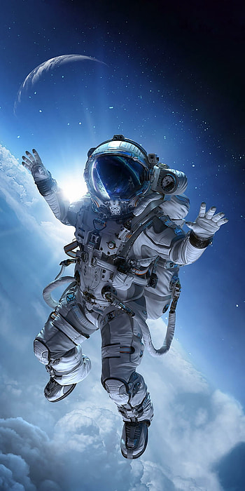 Astronaut in Space, atmosphere, sky, Planets, world, earth, universe HD phone wallpaper