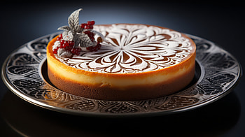 Artistic Cheesecake Design, AI Art, food, cheesecake HD wallpaper