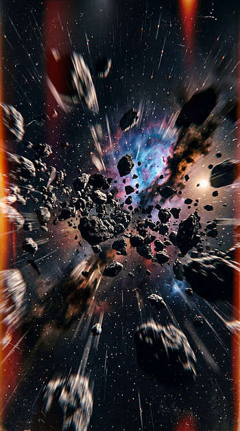 Asteroid, Nebula, Space HD phone wallpaper
