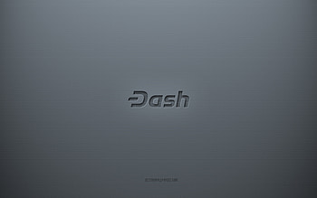 Dash logo, gray creative background, Dash sign, gray paper texture, Dash, gray background, Dash 3d sign HD wallpaper