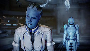 Liara T'Soni, Blue-skinned asari, Mass Effect companion, Enigmatic archaeologist HD wallpaper