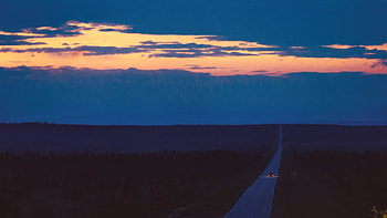 Road Landscape Sunset, road, artist, artwork, digital-art HD wallpaper