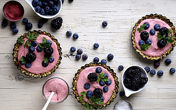 Food, Desert, Bilberries, Berries, Blackberry HD wallpaper
