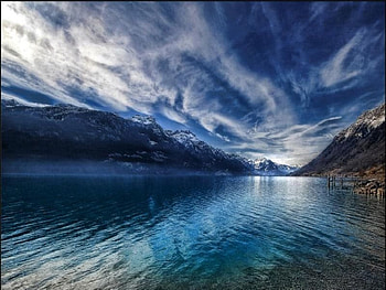 blue mountains, blue, mountains HD wallpaper