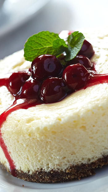 Jam, Cheesecake delight, Cherry jam, Minty freshness HD phone wallpaper