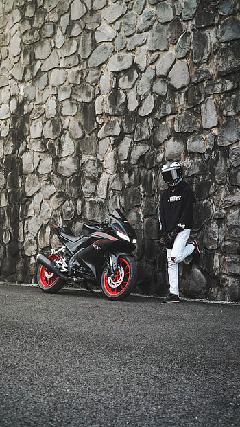Motorcycles, Motorcyclist, Wall, Helmet, Motorcycle, Bike HD phone wallpaper