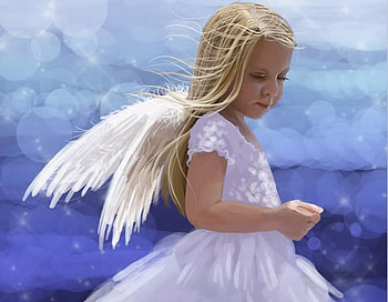 Baby Angel, sweet, abstract, fantasy, baby, angel HD wallpaper