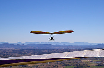 Blue sky gliding, as a bird, Soaring through clouds, Perfect flying weather HD wallpaper