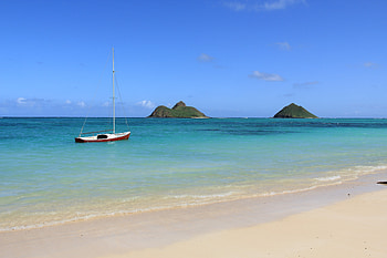 Nature, Beach, Boat, Tropics HD wallpaper