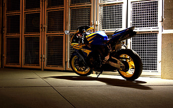 Night, Motorcycles, Motorcycle, Courtyard, Yard HD wallpaper